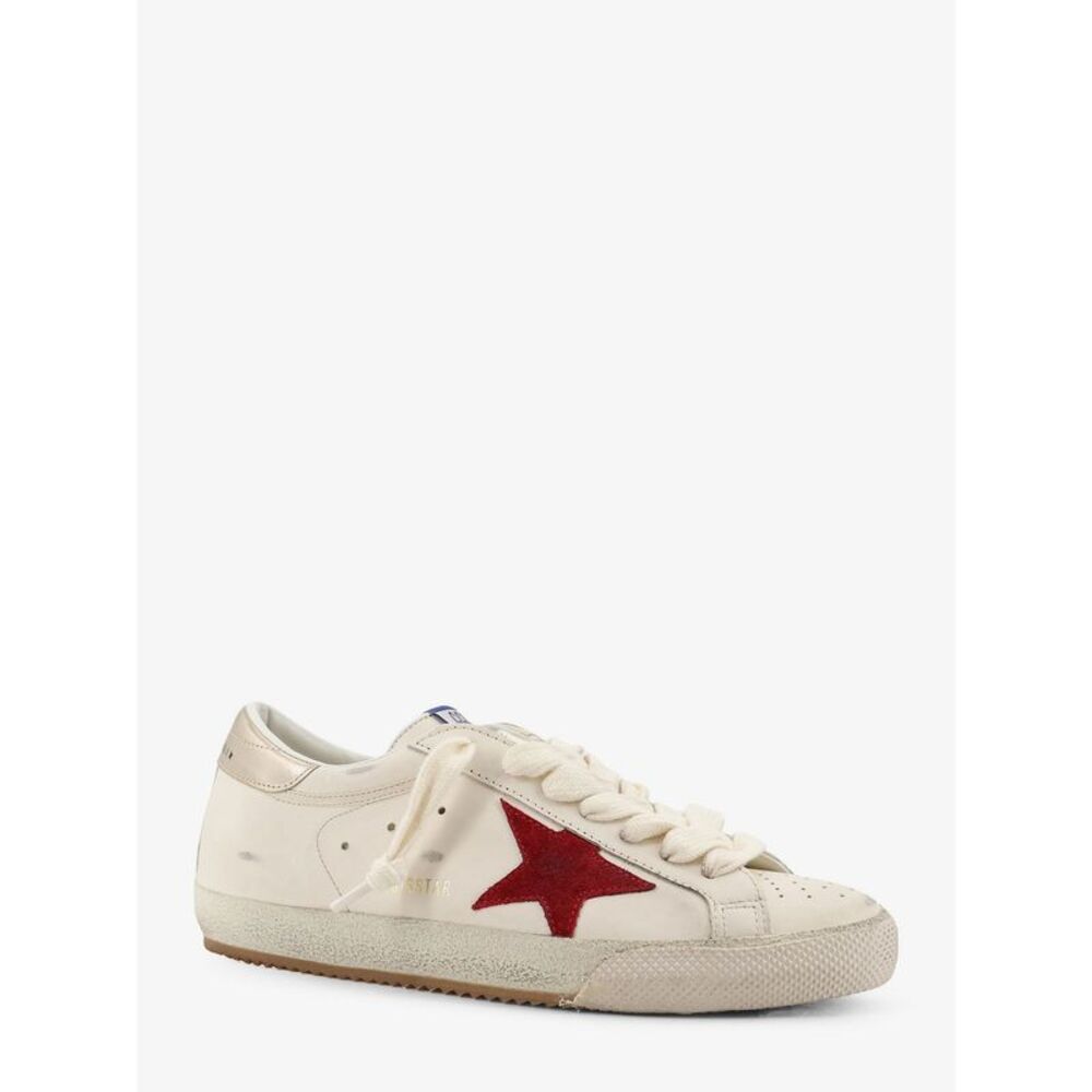 Golden Goose Deluxe Brand Men Super Star Leather Sneakers With Iconic Side Logo - Picture 2 of 5